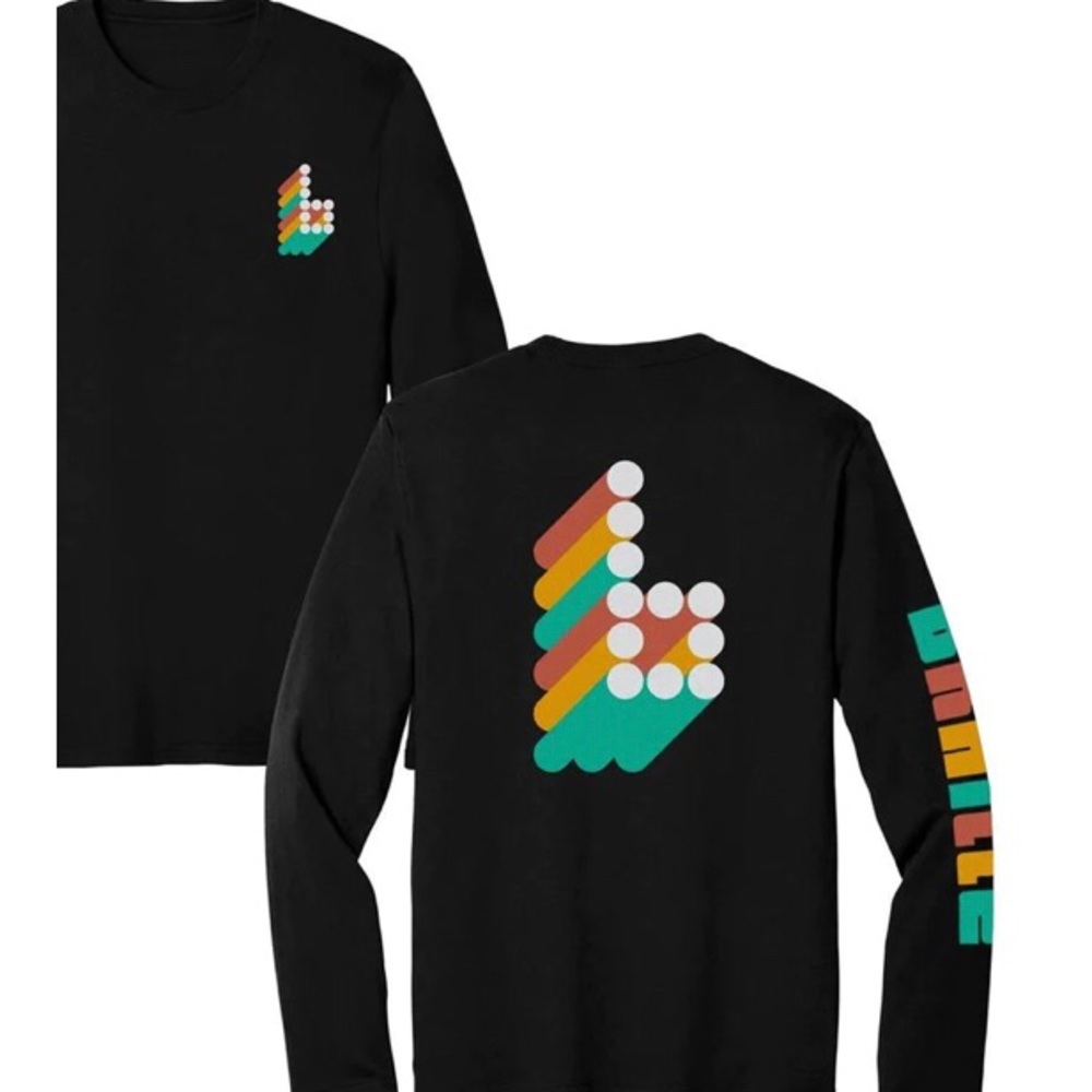 Braille Skateboarding 3D B Long Sleeve Skate Tee Men’s XL Black *super limited!